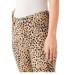 Crown & Ivy Tan and Black Animal Print High Rise Skinny Pants Size 4R